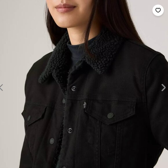 Levi's Black Original Sherpa Jacket - Picture 3 of 5